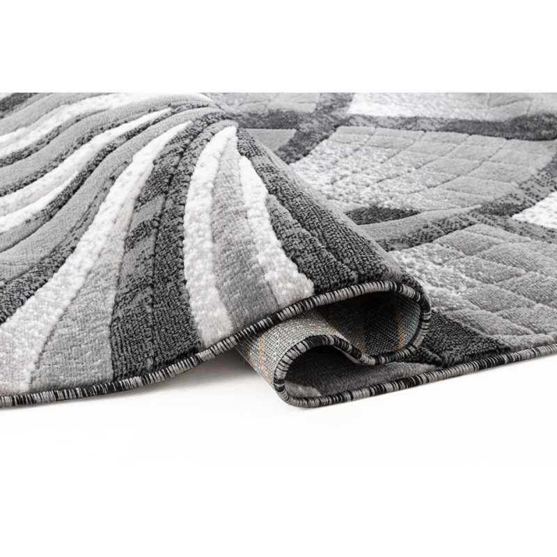 Ebern Designs Kimbrel Performance Gray/Cream Rug & Reviews Wayfair